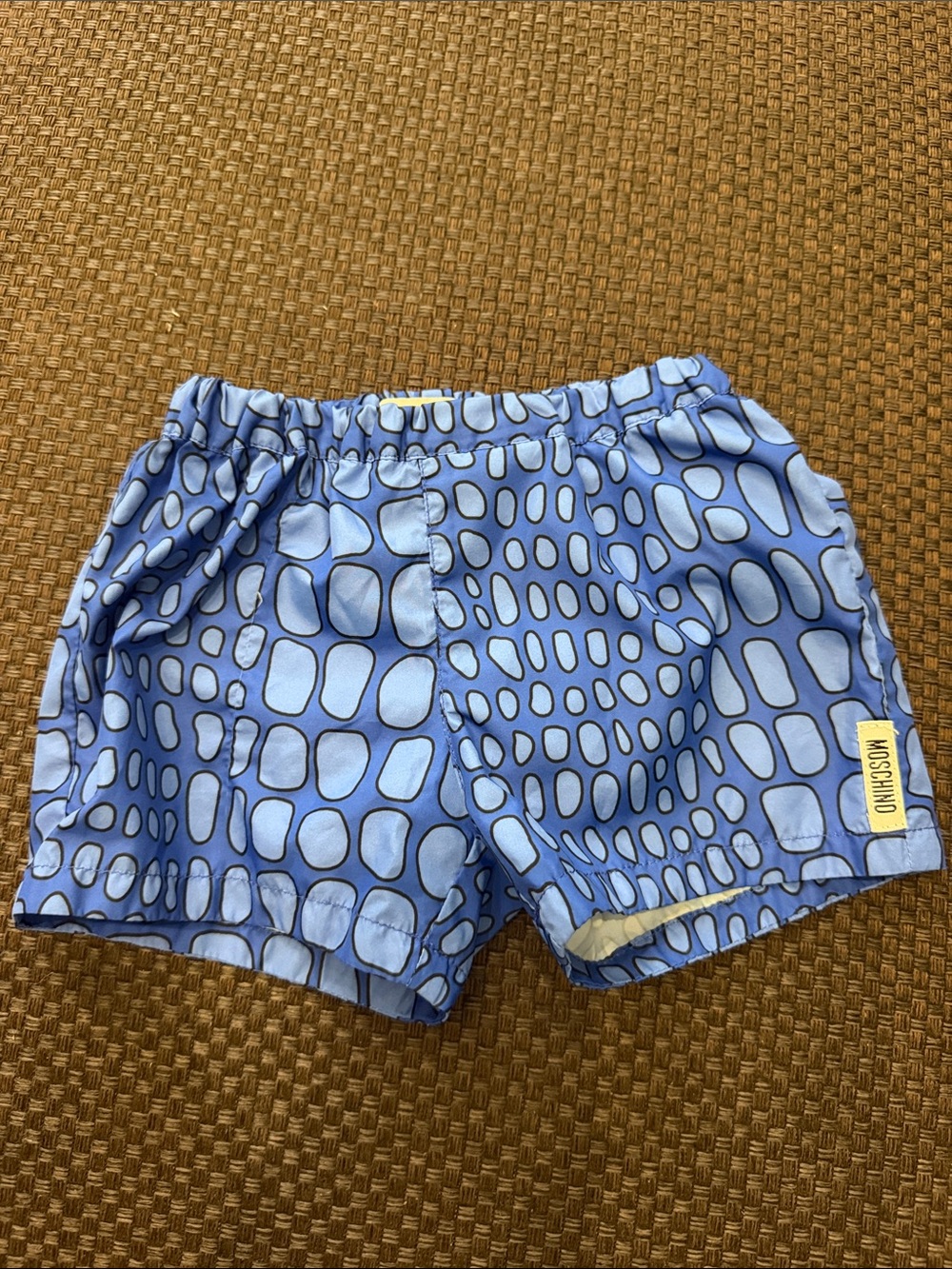 Moschino Light Blue Patterned Swim Trunks